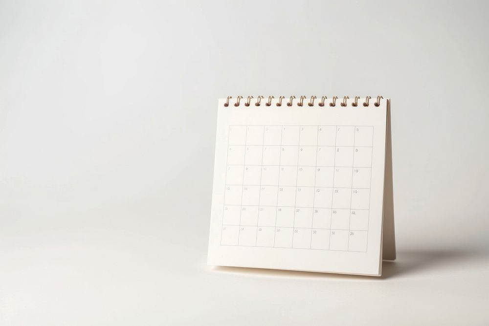 Calendar  simplicity white background blackboard.
