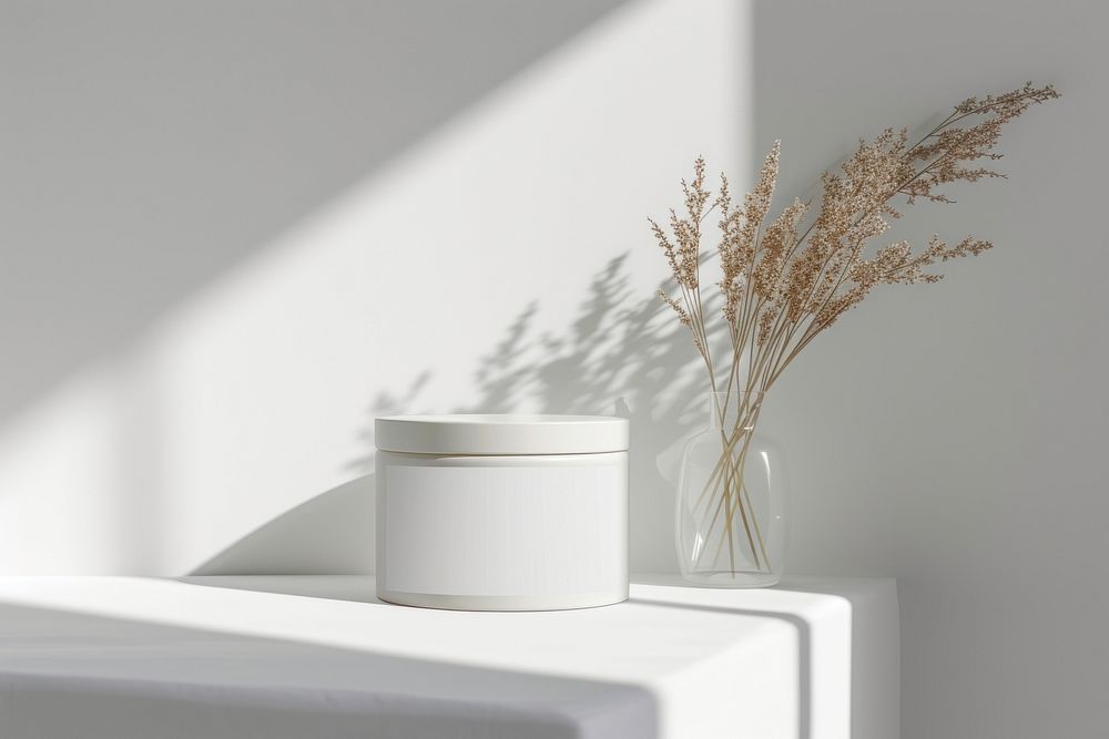 Label  white plant vase.