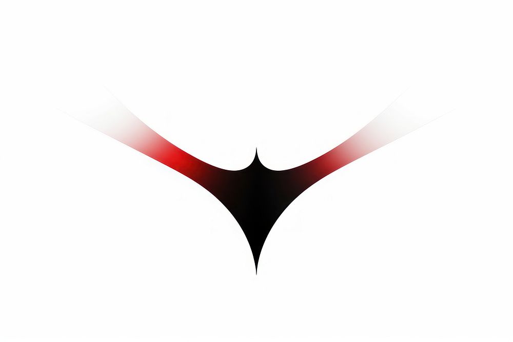 Bat vectorized line logo abstract symbol.