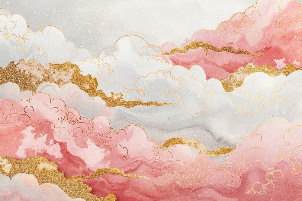 Beautiful chinese cloud backgrounds painting pattern.