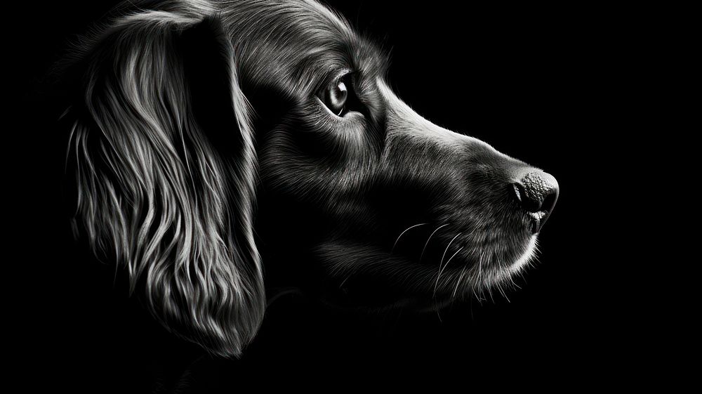 A cool dog photography portrait spaniel.