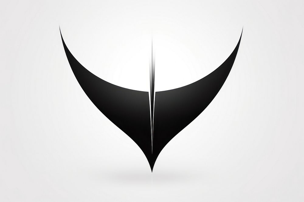 Black curved vectorized line logo symbol shape.
