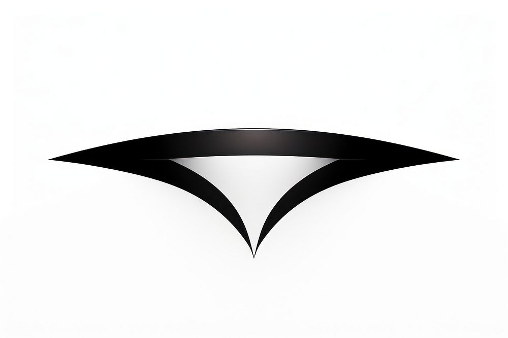 Black curved vectorized line logo symbol shape.