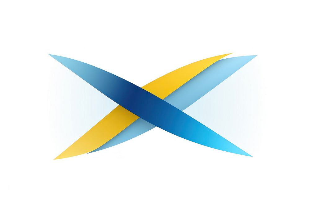 Finance vectorized line logo yellow shape.