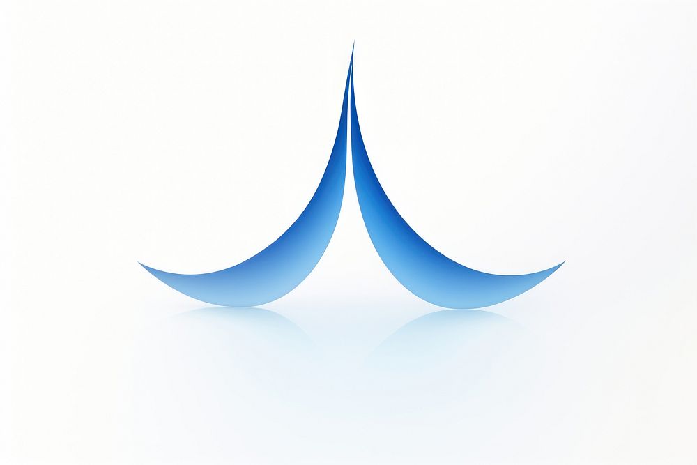 Blue water vectorized line logo abstract shape.