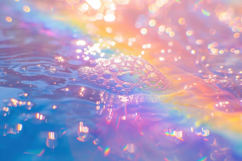 Holographic water background rainbow backgrounds outdoors.