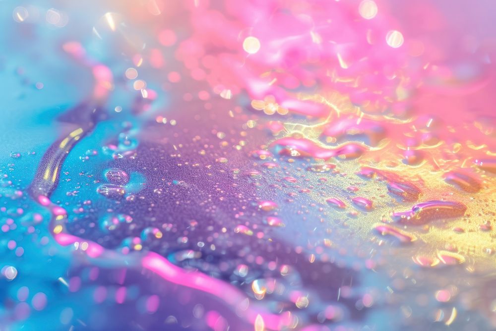 Holographic water background backgrounds rainbow glitter.