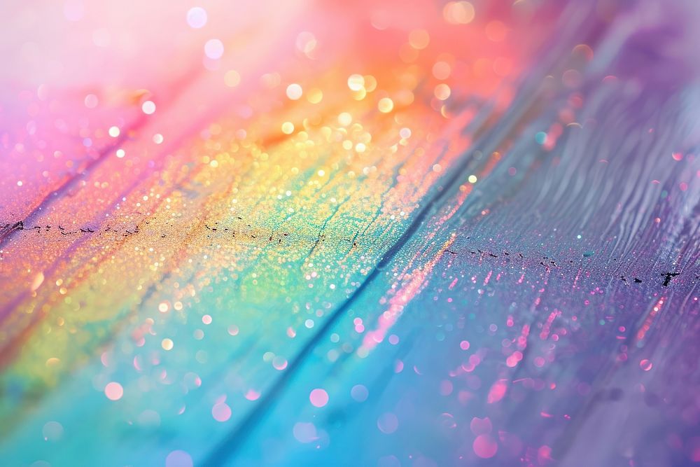Holographic wood background backgrounds rainbow glitter.