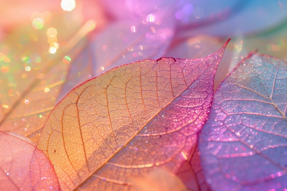 Holographic autumn leaf texture background glitter backgrounds purple.