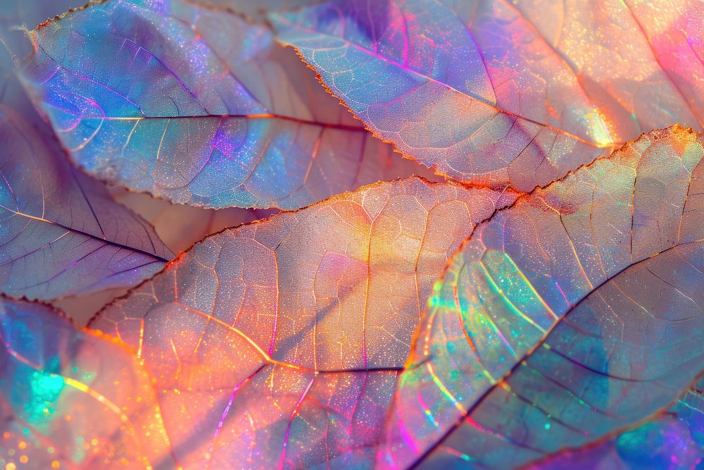 Holographic autumn leaf texture background backgrounds pattern purple.