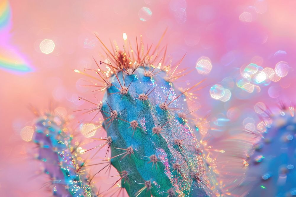 Holographic cactus plant background backgrounds celebration underwater.