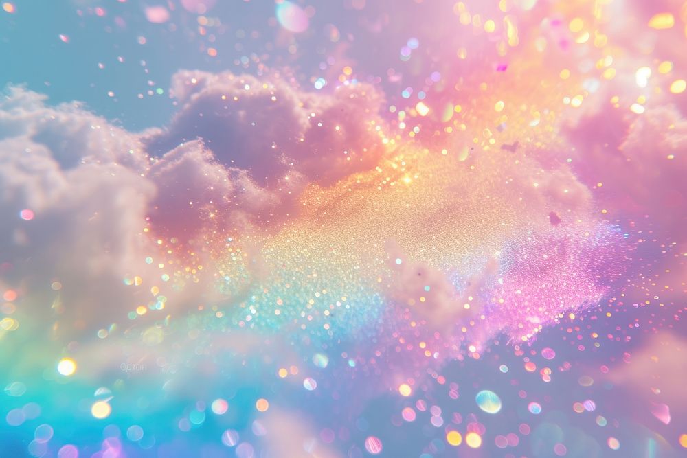 Holographic cloud on sky background backgrounds outdoors glitter.