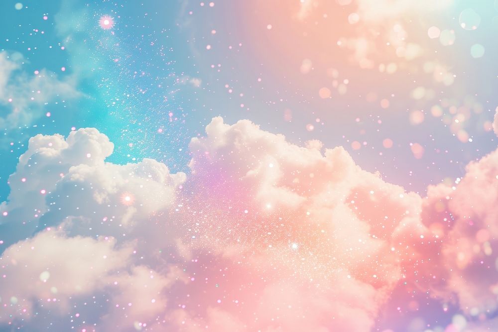 Holographic cloud on sky background backgrounds outdoors nature.
