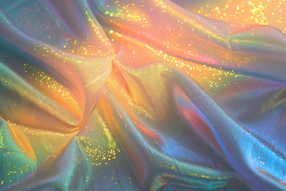 Holographic fabric texture background backgrounds glitter rainbow.