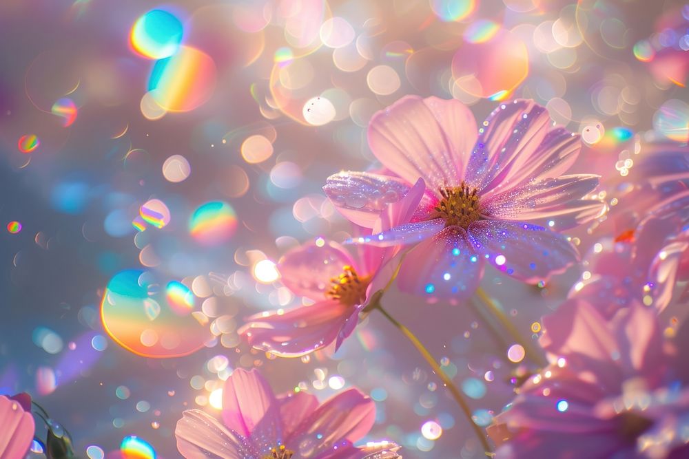 Holographic flower texture background backgrounds outdoors graphics.