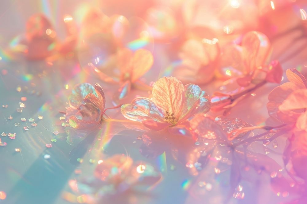 Holographic flower texture background backgrounds outdoors graphics.