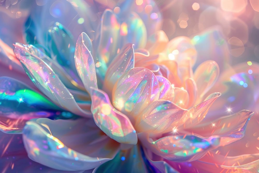Holographic flower texture background backgrounds futuristic fragility.