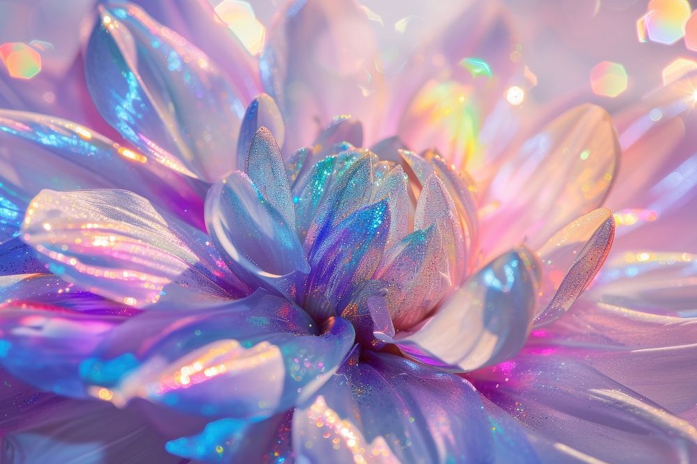 Holographic flower texture background backgrounds purple petal.