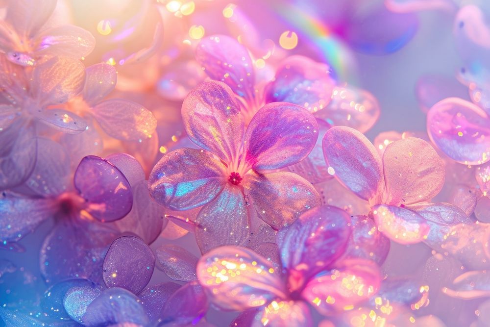 Holographic flower texture background backgrounds outdoors blossom.