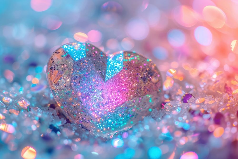 Holographic heart background glitter backgrounds illuminated.