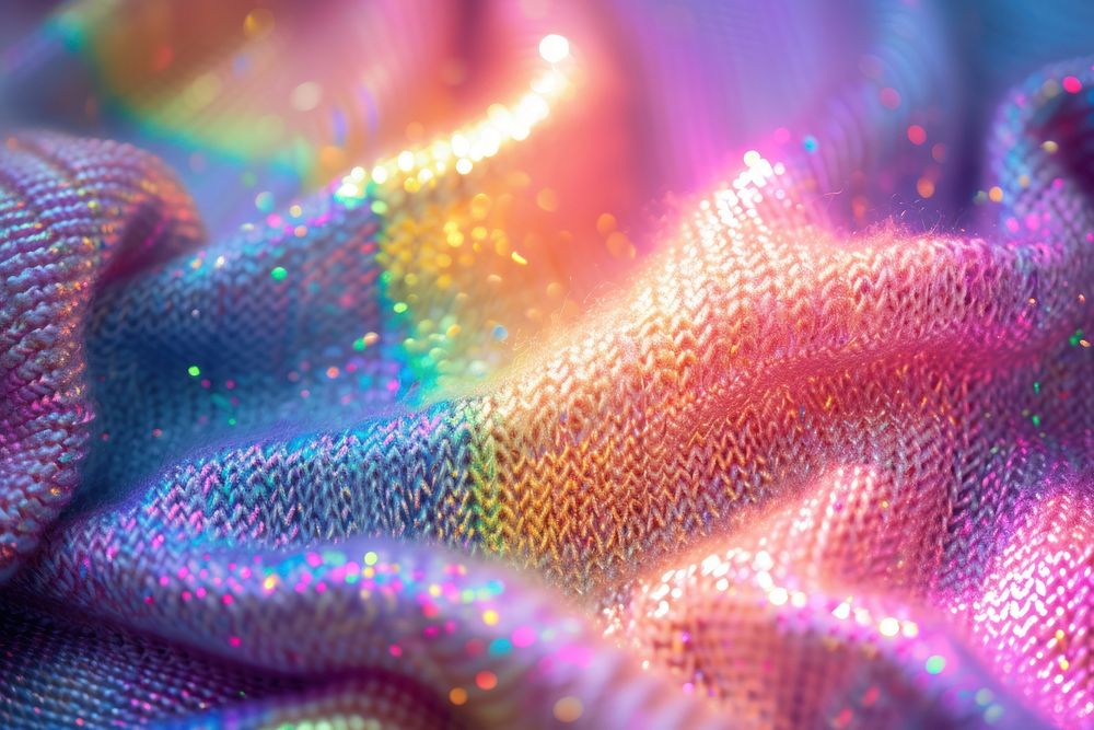 Holographic knit wool texture background glitter backgrounds rainbow.