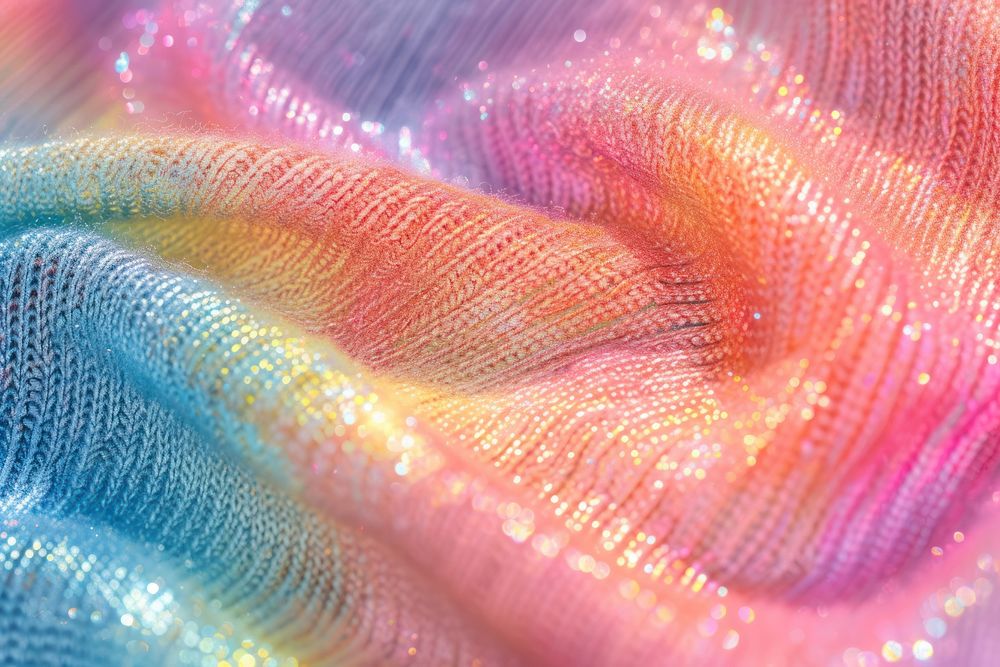 Holographic knit wool texture background backgrounds rainbow abstract.