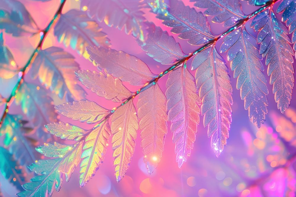 Holographic leaf texture background backgrounds outdoors purple.