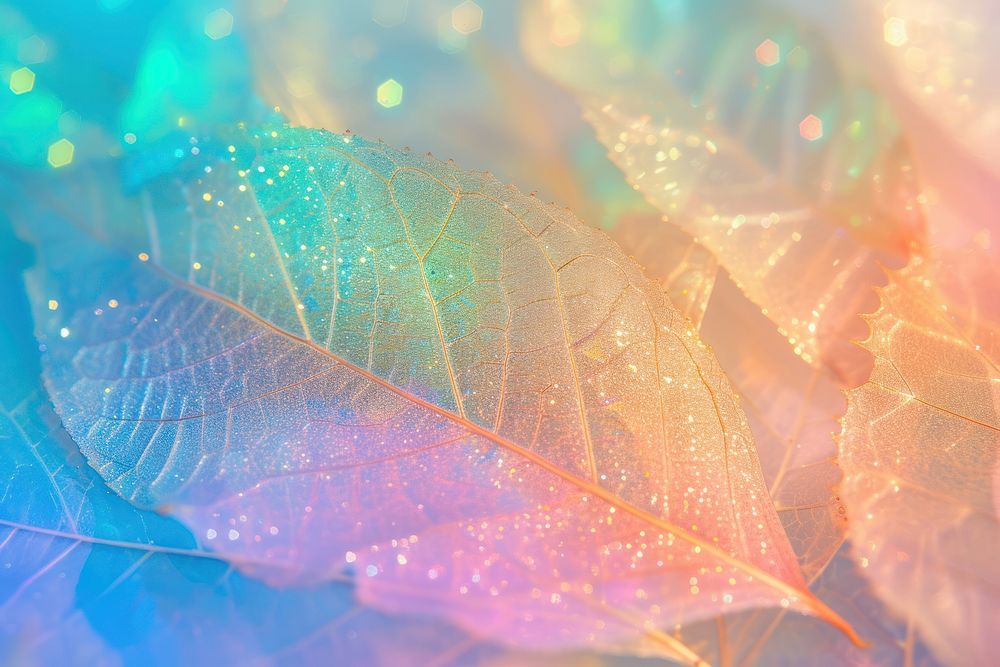 Holographic leaf texture background backgrounds plant lightweight.