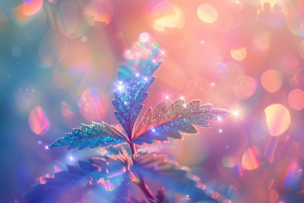 Holographic plant background backgrounds outdoors graphics.
