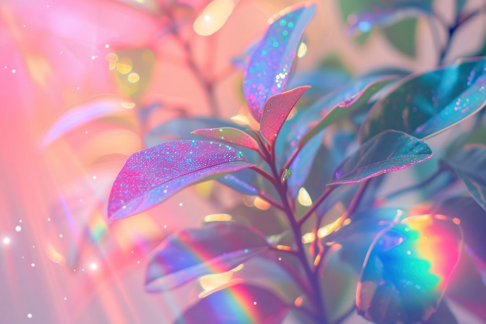 Holographic plant background light backgrounds outdoors.