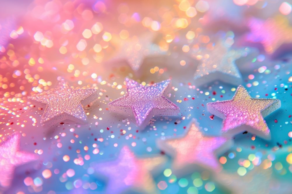 Holographic star background glitter backgrounds illuminated.