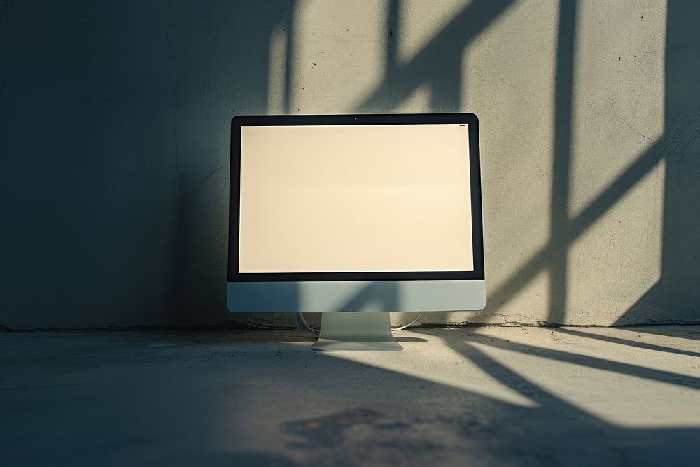 Computer  television screen shadow.