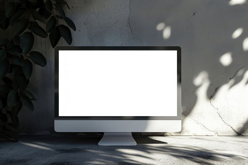 Computer  television screen shadow.