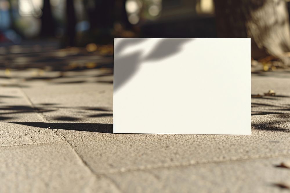 Card  shadow paper white.