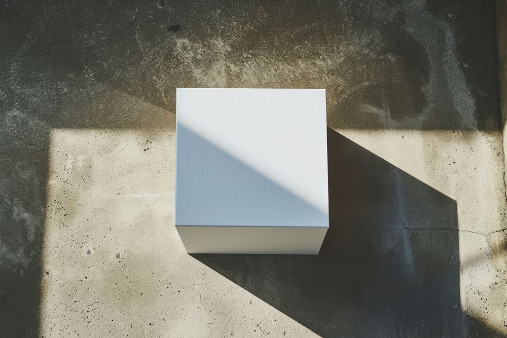 Box  concrete shadow paper.