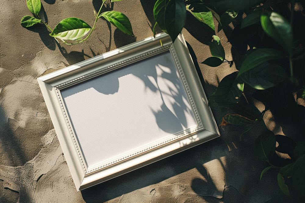 Frame  shadow rectangle sunlight.