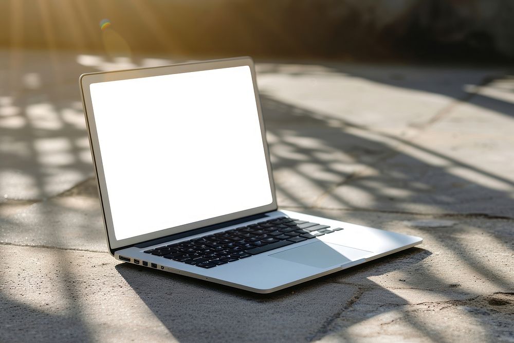 Laptop computer shadow portability. | Premium Photo - rawpixel