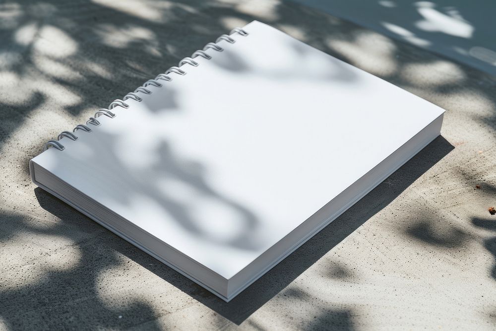 Notebook  document shadow white.