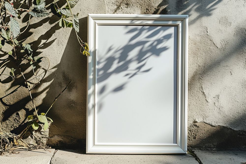 Picture frame  shadow white architecture.