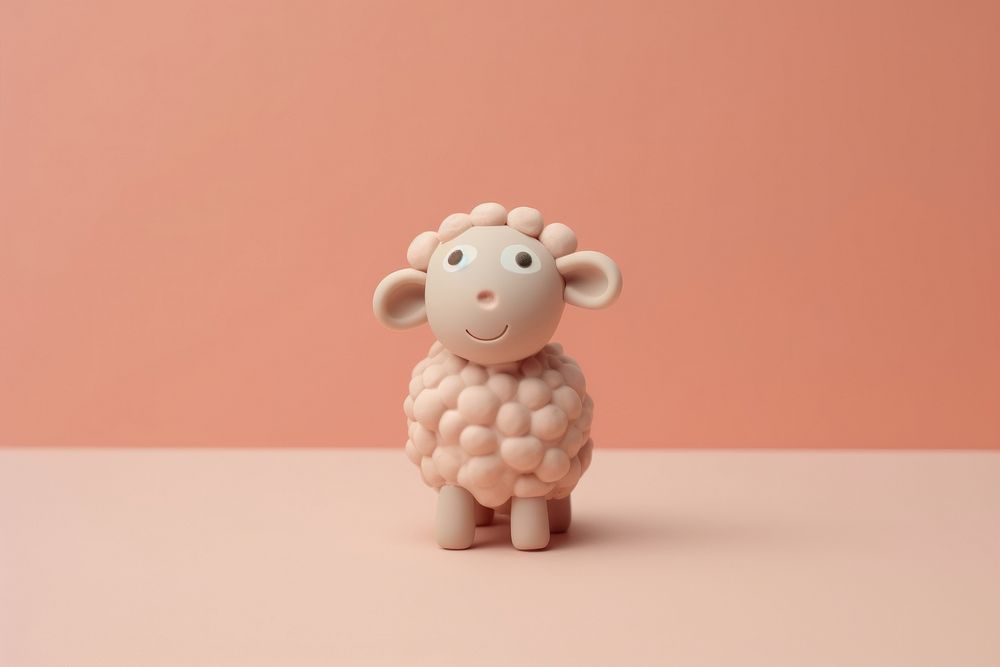 Lamb cute toy anthropomorphic.