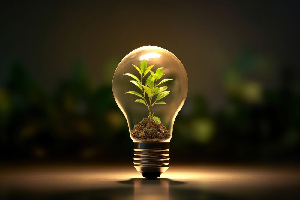 Nature and light bulb lightbulb plant electricity.