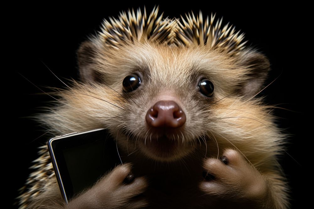 Hedgehog Selfie animal mammal erinaceidae.