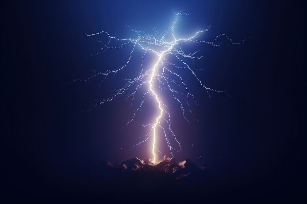Lightning thunderstorm outdoors nature.
