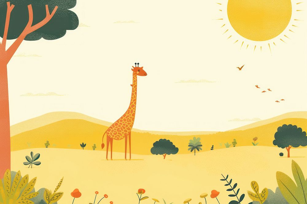 Safari background wildlife outdoors giraffe.