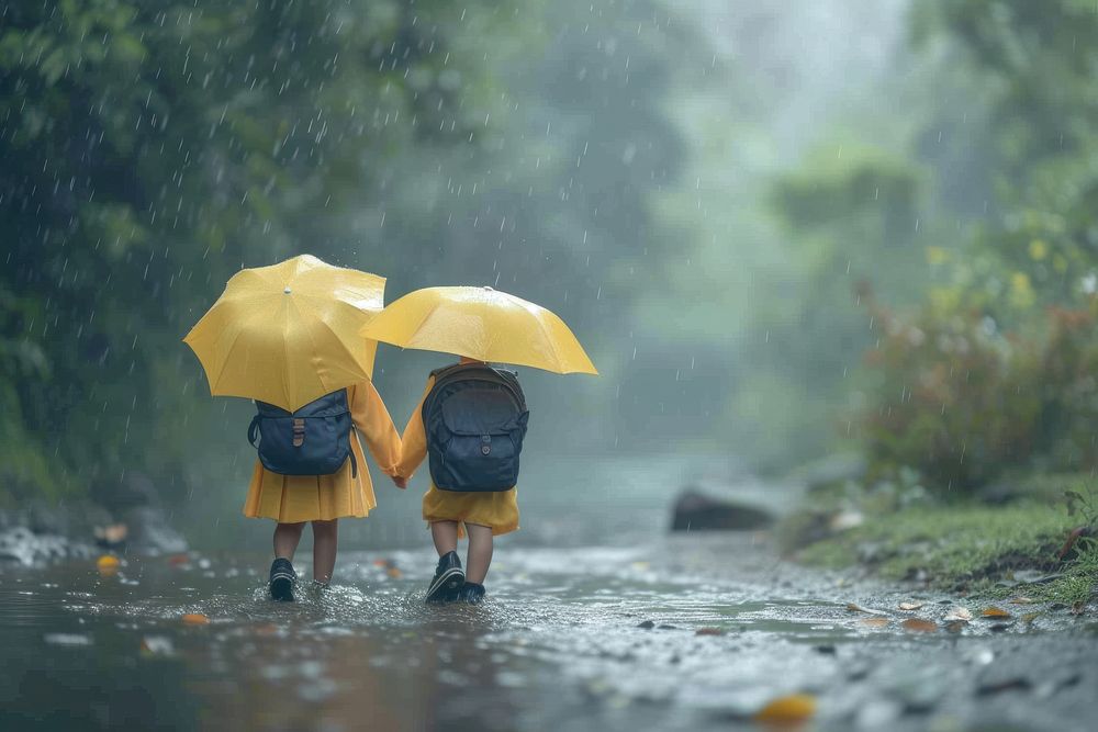 Back to school rain togetherness accessories.