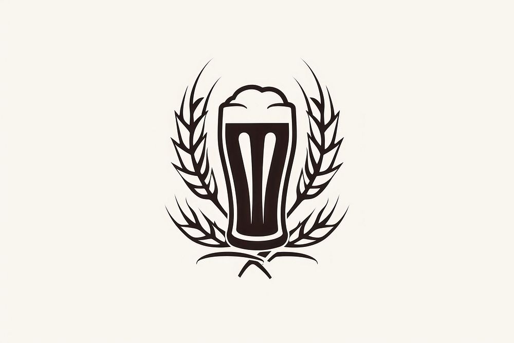 Logo of beer refreshment stencil bottle.