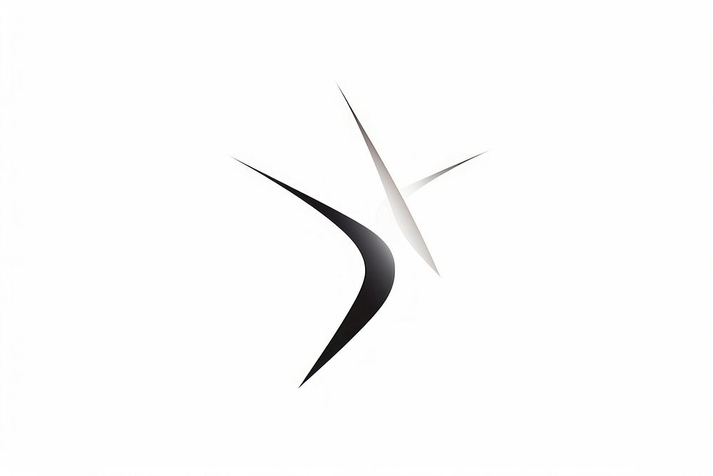 Man dancing vectorized line logo abstract symbol.