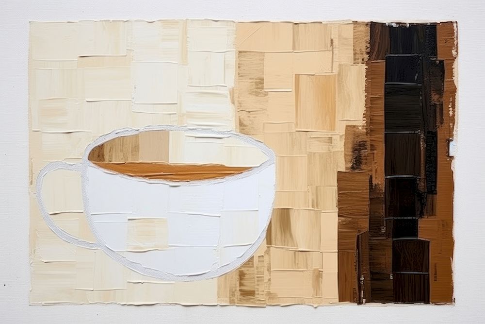 Coffee art painting wood.