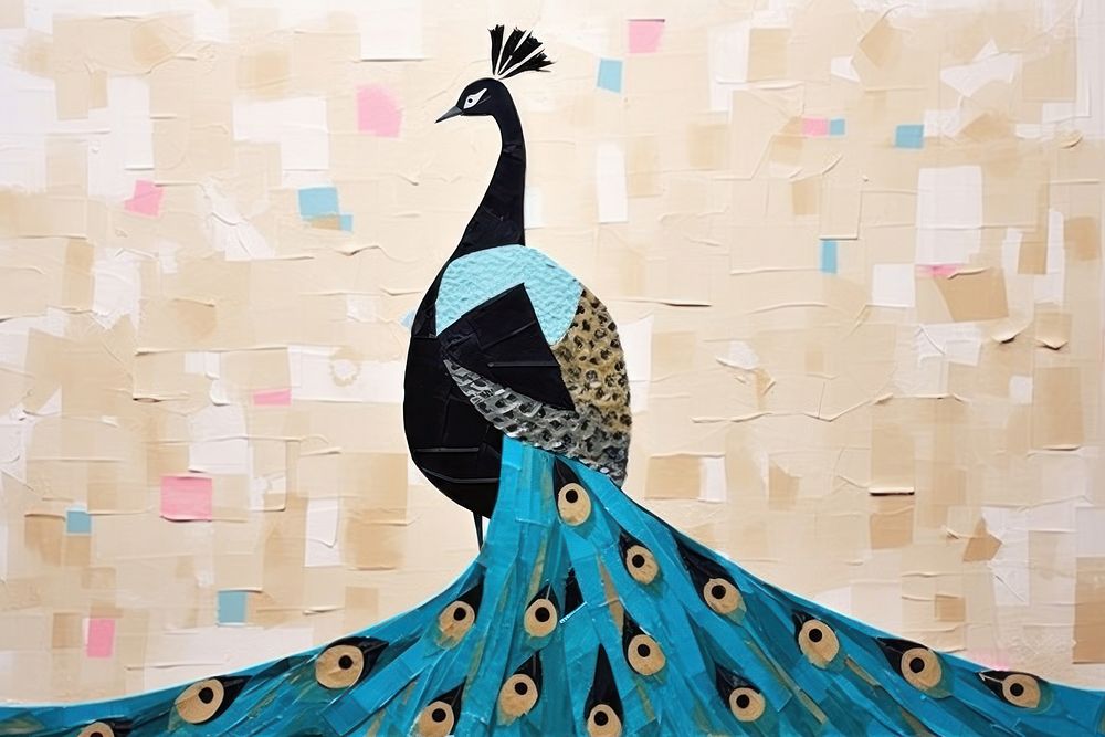 Peacock art painting animal.