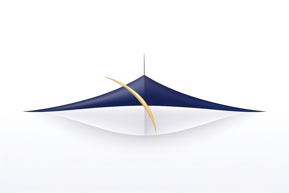 Navy curved vectorized line logo white background windsports.